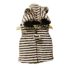 Widgeon Faux Fur Vest Hoodie with Animal Ears 3